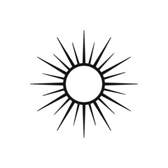 line sun icon on a white