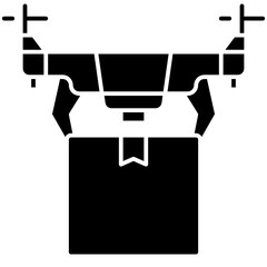 drone delivery solid icon