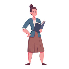 Teacher Flat Illustration