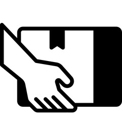 courier solid line icon