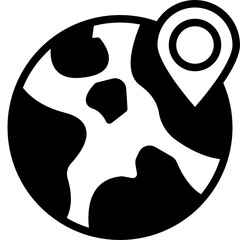 global solid line icon