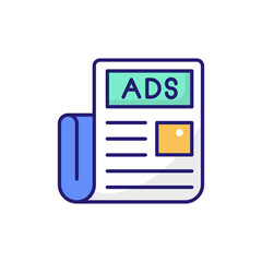 Add Paper vector flat outline fill icon style illustration. EPS 10