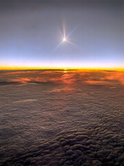 Clouds and light over Planet Earth