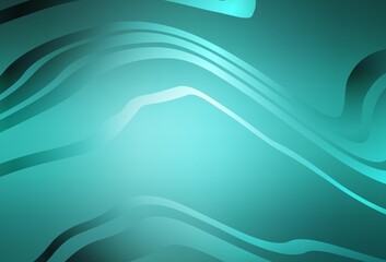 Light Green vector pattern with curved lines.