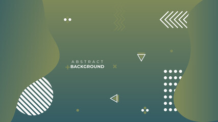 Modern abstract background with pastel green memphis elements and retro-themed posters, banners and website landing pages. Memphis style covers. Collection of cool bright covers. Abstract shapes