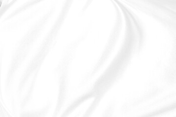 Fototapeta na wymiar beautiful Clean fashion woven soft fabric abstract smooth curve shape decorative textile white background