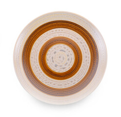 empty plate on white background