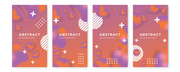 Naklejka premium Minimal colorful orange geometric background. Dynamic fluid shapes composition. Minimal color abstract gradient banner template. Modern vector wave shape for brochure