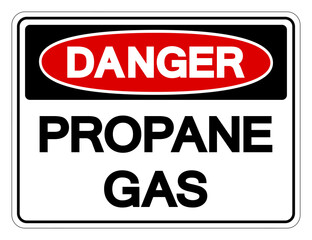 Danger Propane Gas Symbol Sign, Vector Illustration, Isolated On White Background Label .EPS10