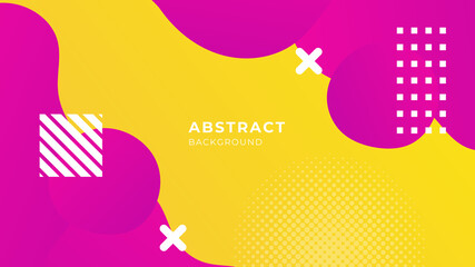 Fototapeta premium Futuristic colorful gradient background with geometric shapes and objects. Abstract design template for brochures, flyers, banners, headers, book covers background vector presentation design