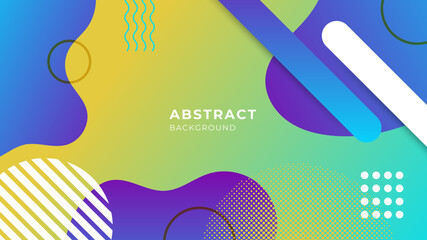 Futuristic colorful gradient background with geometric shapes and objects. Abstract design template for brochures, flyers, banners, headers, book covers background vector presentation design