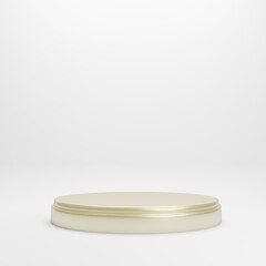Abstract geometric blank empty space minimal product cosmetic advertising luxury cylinder platform podiums stand show display mock up. pastel colour background studio. 3d rendering.