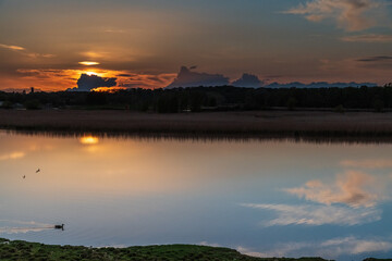 Sonnenuntergang im Naturschutzgebiet Schellbruch