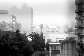 Fog and cold in the city of BA