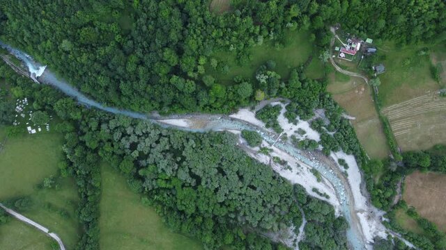 Beautiful Theth Valley, Thethi in the Albanian Alps of Albania