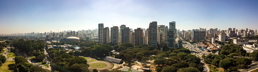 Obraz na płótnie Canvas Parque Ibirapuera vista aérea São Paulo