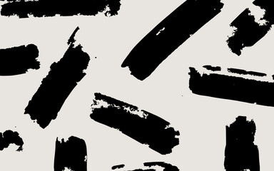 Vector organic grunge seamless pattern. Abstract background with brush strokes. Hand drawn texture. Modern graphic design.