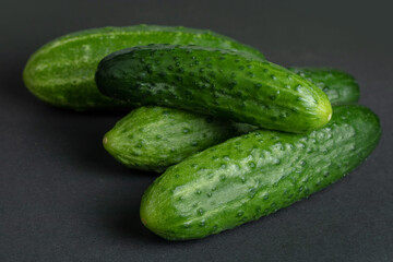 cucumbers on a wooden table