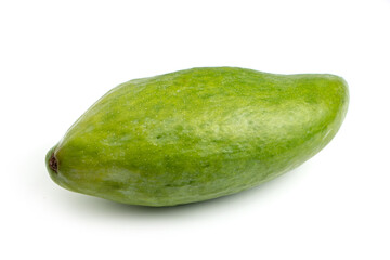 fresh green mango fruit isolated on white background