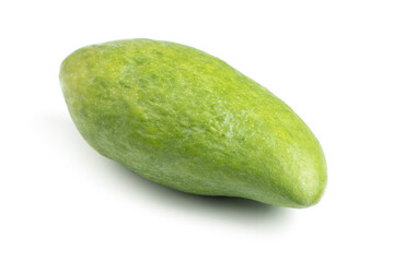 fresh green mango fruit isolated on white background