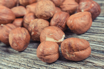 Hazelnuts as source vitamins and minerals. Healthy eating