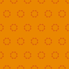 Abstract minimal sun patterns on orange background, Abstract vector wallpaper, Seamless pattern background.