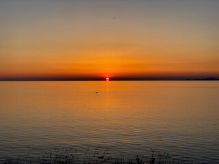 Sunset view over the sea