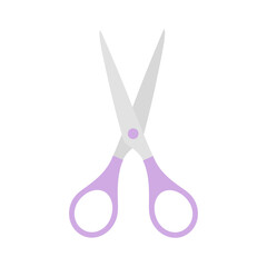 cartoon scissors isolated on white, vector illustration