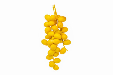 Fresh Date palm fruit isolated on white background.