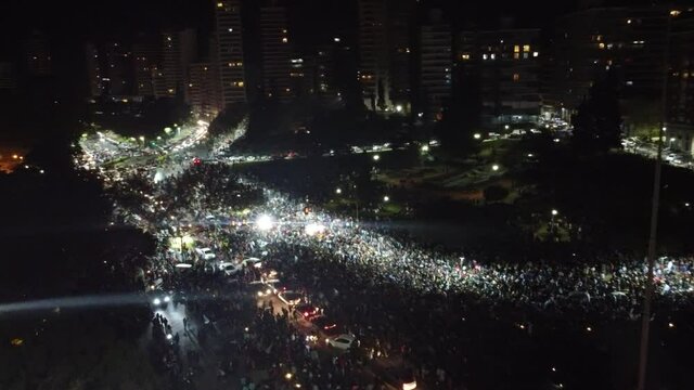 Argentina campe&oacute;n Copa Am&eacute;rica 2021. Festejos en Rosario, Santa Fe. Ciudad natal de Messi y Di Mar&iacute;a