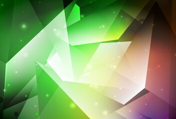 Light Green, Red vector background with polygonal style.