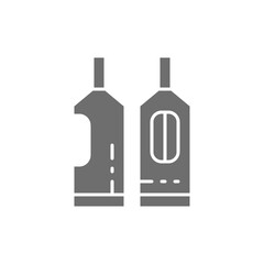 Disposable tips for tattoo needles gray icon.