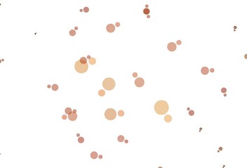Light Orange vector background with bubbles.