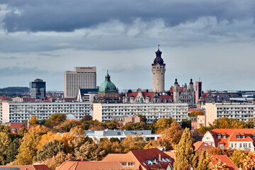 Das herbstliche Leipzig mit The Westin Hotel, Bundesverwaltungsgericht , Neues Rathaus u.v.a.m.