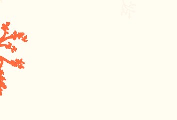 Light Orange vector elegant pattern with sakura.