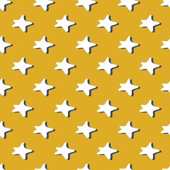 Seamless vector pattern with cute hand-drawn stars. For textile, package design, banners.