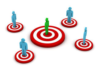 3d rendering business concept or theme. business team, leader