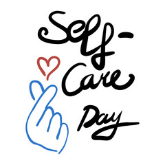 Korean love sing. K-pop. International self-care day