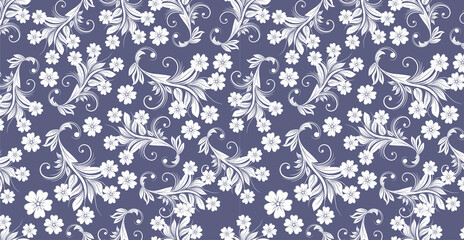 Luxurious floral batik background. Floral decoration curls illustration. Hand drawn paisley pattern elements. Vintage ornament, pattern.