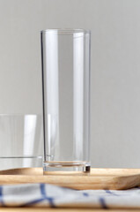 Empty drinking glass