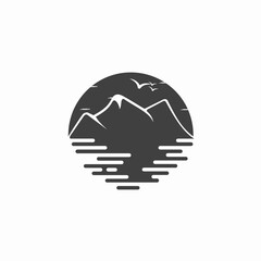 design logo landscapes mountain and sea