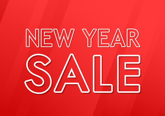Fototapeta premium New year sale poster. New year sale wallpaper.