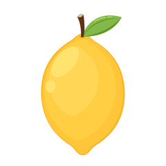 Lemon cartoon vector. Lemon on white background.