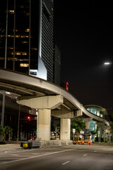 Fototapeta premium Midnight at Downtown Miami FL USA