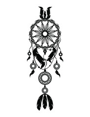 Dreamcatcher, black and white