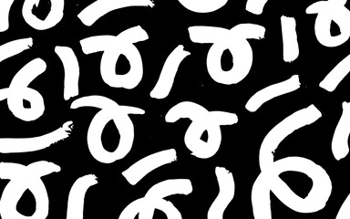 Vector organic seamless pattern. Abstract background with brush strokes. Hand drawn texture. Modern graphic design