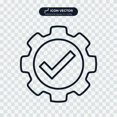 approve check mark icon symbol template for graphic and web design collection logo vector illustration