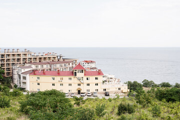 Hotel or apartment building on the seaside