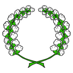 wreath of green leaves