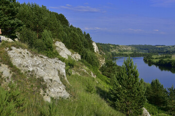 Obraz premium View of the Sylva river from Sorokinskaya mountain